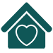 Heart inside of a house - residential inpatient addiction treatment center - henryville Indiana drug rehab center - Wooded Glen Recovery Center